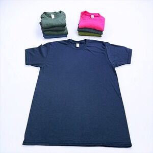 Lot Of 8 Bayside Tri-Blend Crewneck T-Shirt Short Sleeve 7 Mediums 1 Large